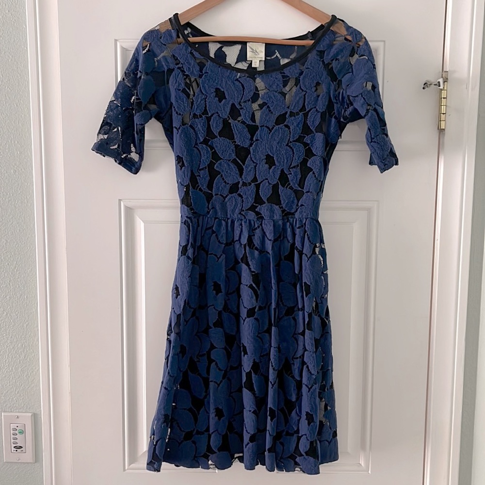 Blue Anthropology dress by made in San Francisco. Size S.